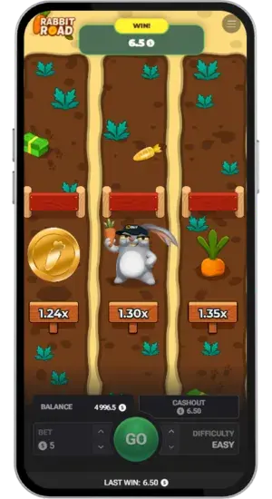 Rabbit Road winnings cashout
