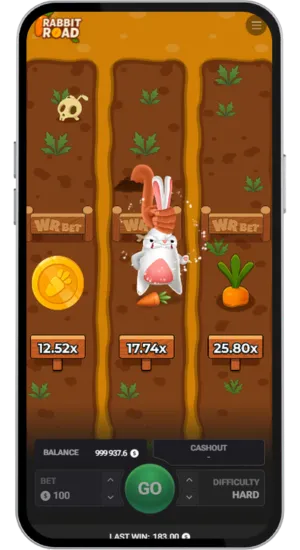 Hase nach dem Sprung gefangen